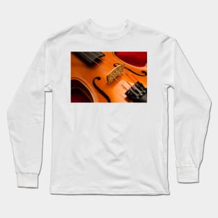Beautiful Music - Closeup of A Violin Long Sleeve T-Shirt